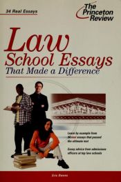 book cover of Law School Essays that Made a Difference (Graduate School Admissions Gui) by Princeton Review