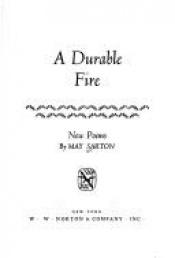 book cover of A durable fire;: New poems by May Sarton