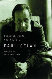 book cover of Selected poems and prose of Paul Celan by Paul Celan
