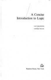 book cover of A Concise Introduction to Logic by Ian Hacking