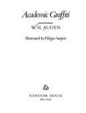 book cover of Academic Graffiti by W. H. Auden