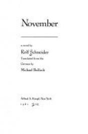 book cover of November by Rolf Schneider