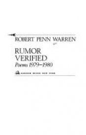 book cover of Rumor verified by Robert Penn Warren