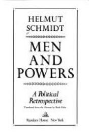 book cover of Men and powers by Helmut Schmidt