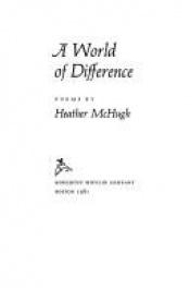 book cover of A world of difference by Heather McHugh