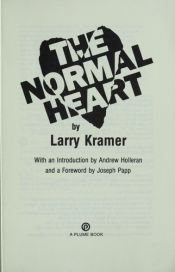 book cover of The Normal Heart by Larry Kramer