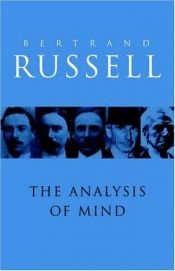 book cover of The Analysis of Mind by Bertrand Russell