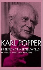 book cover of In search of a better world by Karl Popper