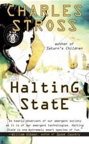 book cover of Halting State by Charles Stross|Usch Kiausch