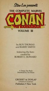 book cover of Conan the Barbarian by Roy Thomas