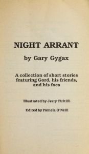 book cover of Night Arrant by Gary Gygax