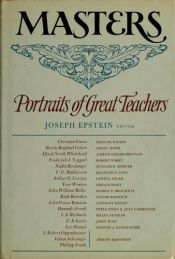 book cover of Masters: Portraits of Great Teachers by Joseph Epstein