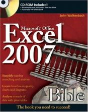 book cover of Excel 2007 Bible by John Walkenbach