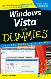 book cover of Windows Vista For Dummies, Special Preview Edition by Andy Rathbone