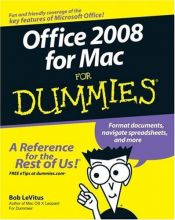 book cover of Office 2008 for mac for dummies(r) by Bob LeVitus