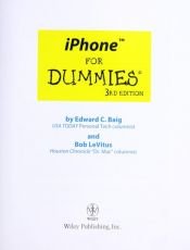 book cover of iPhone For Dummies: Includes iPhone 3GS (For Dummies (Computer by Edward C. Baig