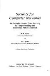 book cover of Security for Computer Networks (Wiley series in computing) by D. W. Davies