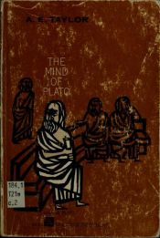 book cover of Mind of Plato (First American Edition) by A. E Taylor