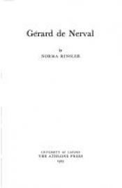 book cover of Gerard de Nerval (Athlone French Poets) by Norma Rinsler