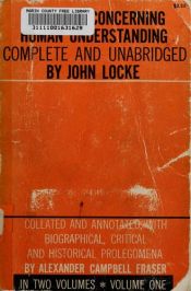 book cover of An Essay Concerning Human Understanding: In Two Volumes, Vol. One by John Locke