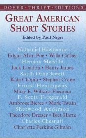 book cover of Great American Short Stories (Dover Thrift Editions) edited by Paul Negri by エドガー・アラン・ポー