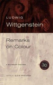 book cover of Remarks on Colour: Parallel Text by Ludwig Wittgenstein