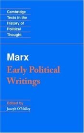 book cover of Early Political Writings by Karl Marx