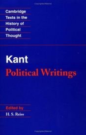 book cover of Kant's political writings by Immanuel Kant