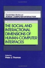 book cover of The social and interactional dimensions of human-computer interfaces by 