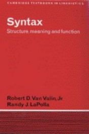 book cover of Syntax : Structure, Meaning, and Function by Robert D. Van Valin