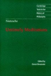 book cover of Untimely Meditations (Cambridge Texts in the History of Philosophy) by Daniel Breazeale