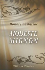 book cover of Modeste Mignon by Honoré de Balzac