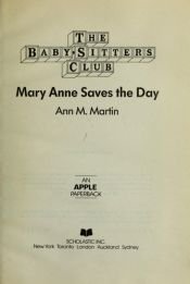 book cover of Mary Anne Saves the Day by Ann M. Martin