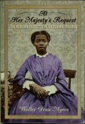 book cover of At her majesty's request by Walter Dean Myers