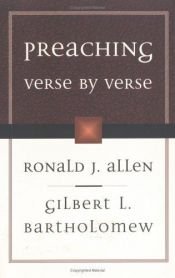 book cover of Preaching Verse by Verse by Ronald J. Allen