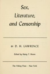 book cover of Sex,Literature and Censorship by D. H. Lorenss