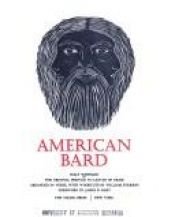 book cover of American bard by Walt Whitman