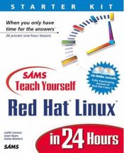 book cover of Sams Teach Yourself Red Hat LINUX in 24 Hours (With CD-ROM) by Judith Samson