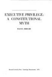 book cover of Executive Priviledge by Raoul Berger