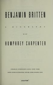 book cover of Benjamin Britten by Humphrey Carpenter