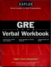 book cover of Kaplan GRE Exam Verbal Workbook by Kaplan