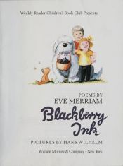 book cover of Blackberry Ink: Poems (Reading Rainbow Book) by Eve Merriam