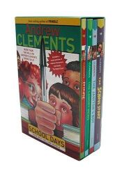 book cover of Andrew Clements School Days Boxed Set (Frindle, The Landry News, The Janitor's Boy, School Story, excerpt from The Repor by Andrew Clements