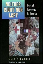 book cover of Neither right nor left by Zeev Sternhell