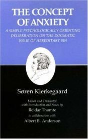 book cover of The Concept of Anxiety by Søren Kierkegaard