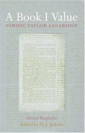 book cover of A Book I Value : Selected Marginalia by Samuel Taylor Coleridge