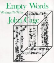 book cover of Empty Words by John Cage
