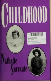 book cover of Childhood by Nathalie Sarrautová