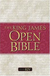 book cover of King James Version Open Bible (words of Christ in red) by Thomas Nelson Bibles