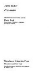 book cover of Five Stories (Manchester German Texts) by Jurek Becker